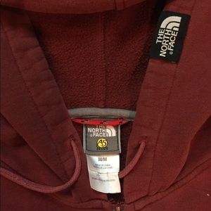 Coustom the north face A5 hooded sweatshirt red